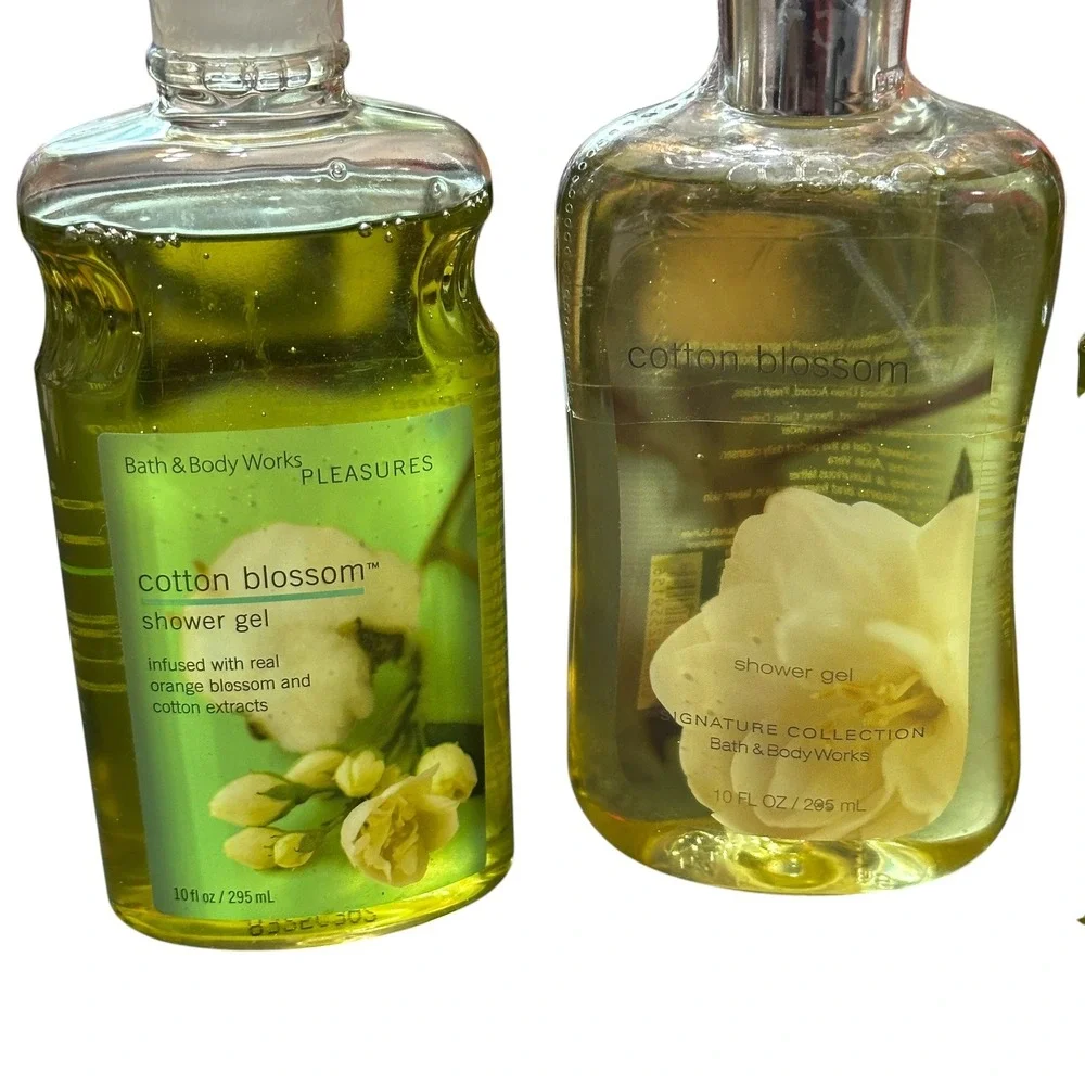 Bath & Body Works Cotton‎ Blossom Shower Gel 10oz Lot of 3 Pleasures Signature